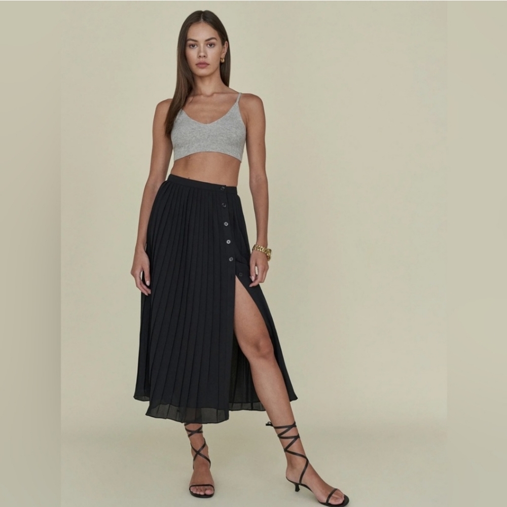 Reformation Verona side slit skirt